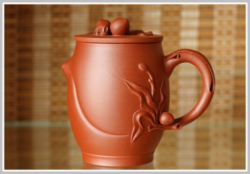 紫砂盖杯紫砂壶 寿桃杯 原矿清水泥