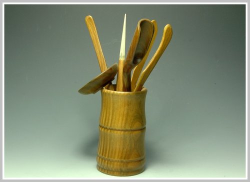 茶道紫砂壶 茶道-绿檀木-大 