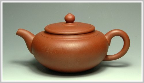 周丽萍紫砂壶 扁灯 原矿清水泥