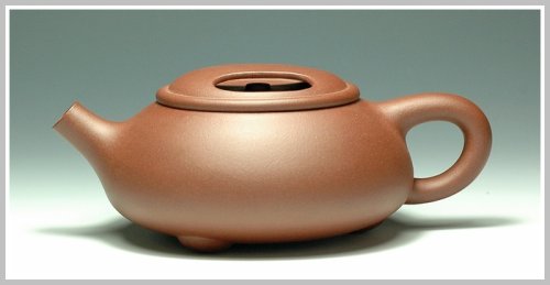 蔡一强紫砂壶 牛盖石瓢 原矿紫泥