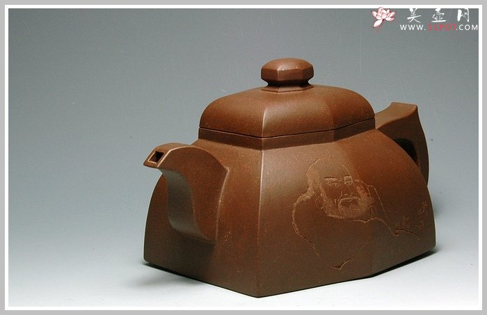 紫砂壶图片：扁六方 - 美壶网