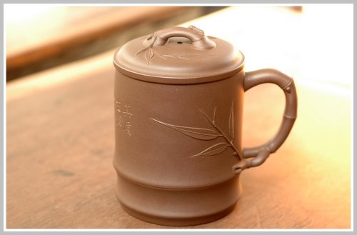 紫砂盖杯紫砂壶 李霞作品 父李昌鸿装饰 原矿紫泥