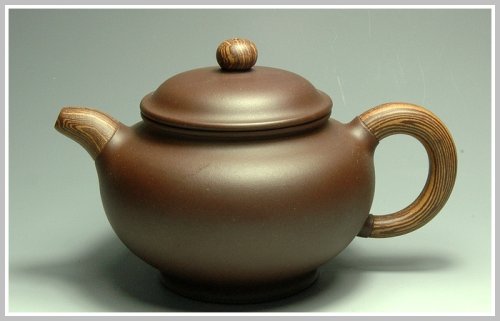 刘骐伟紫砂壶 木纹 掇只 原矿紫泥