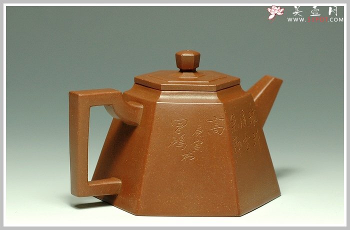 紫砂壶图片：全手高六方 - 美壶网