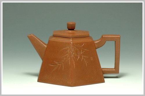 史金妹紫砂壶 全手高六方 原矿清水泥