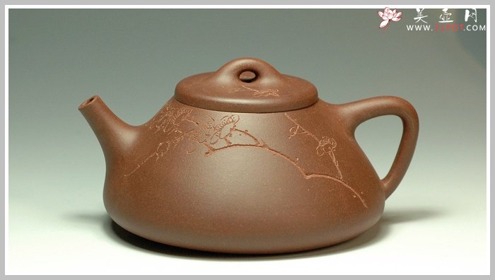 紫砂壶图片：通转梅花 子冶石瓢 - 美壶网