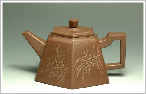 史金妹紫砂壶 全手紫泥高六方 原矿紫泥