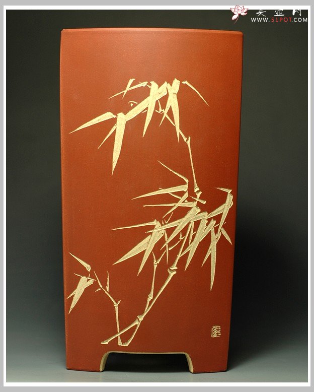 紫砂壶图片：长四方花盆1 - 美壶网