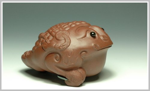 徐浩紫砂壶 三足福 原矿紫泥