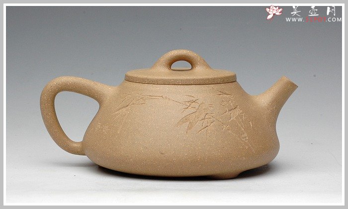 紫砂壶图片：全手段泥子冶石瓢 - 美壶网