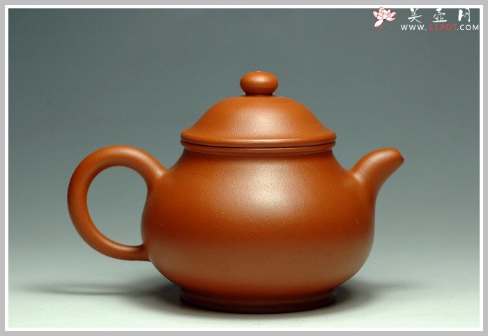 紫砂壶图片：小煤窑朱泥之小潘壶 - 美壶网
