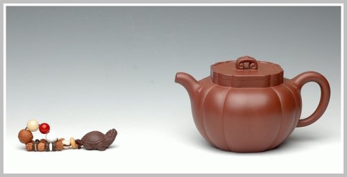 袁小强紫砂壶 太极如意 原矿清水泥