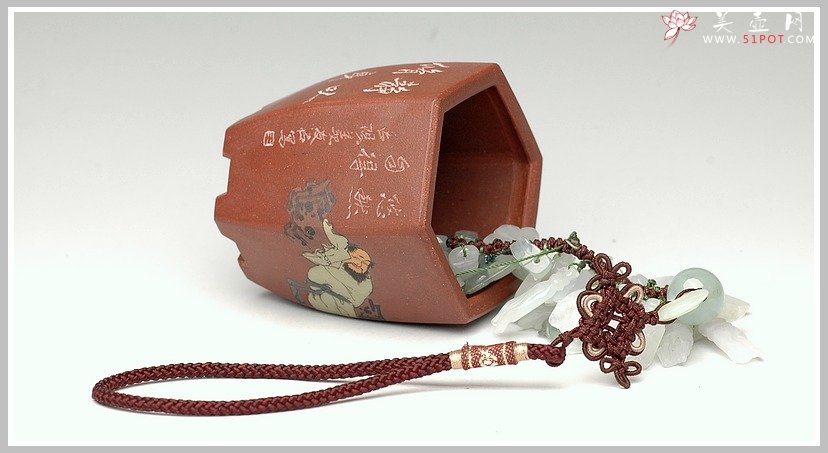 紫砂壶图片：全手六方小花盆 - 美壶网