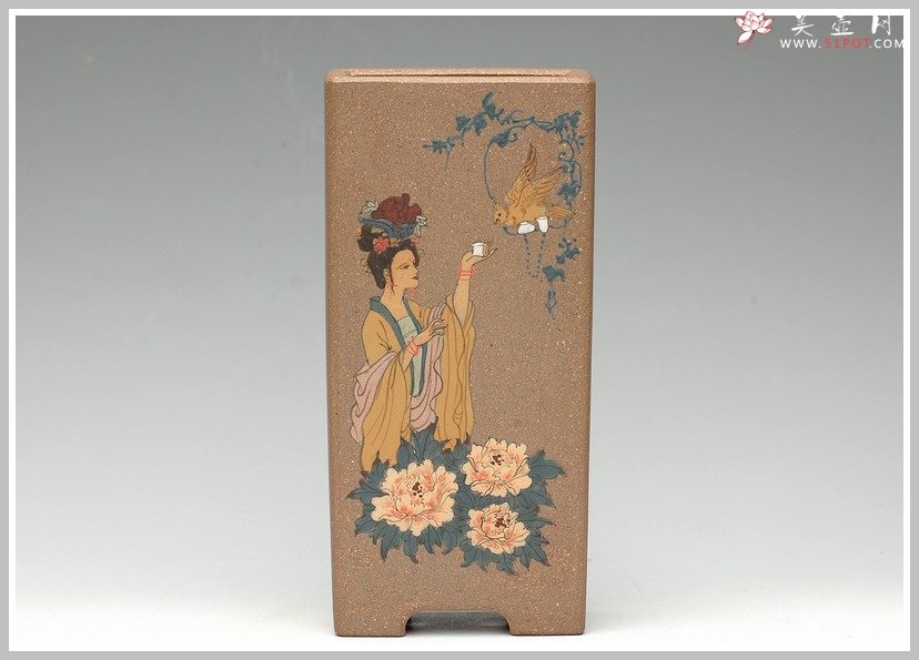 紫砂壶图片：全手花盆之四大美女 - 美壶网