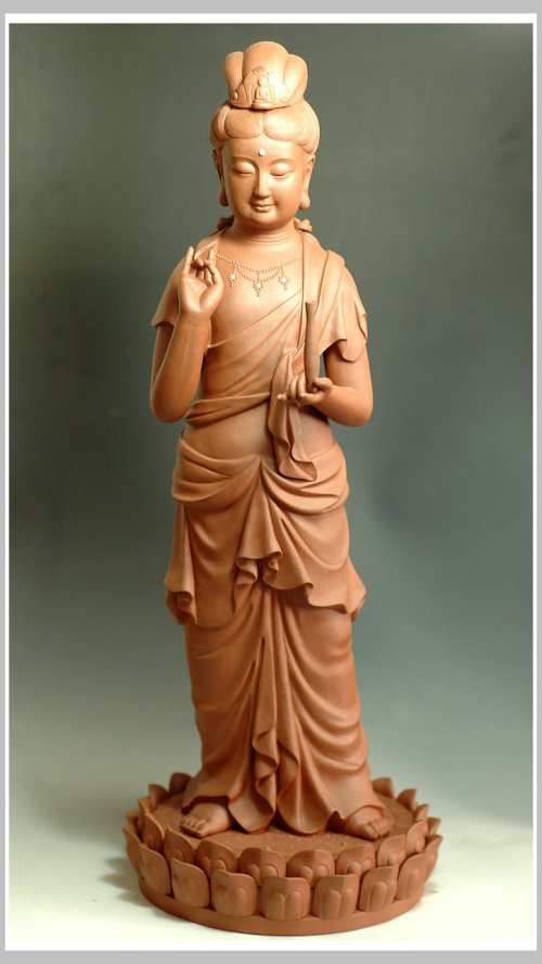 王健紫砂壶 莲花观音 