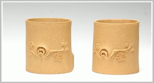 精品杯紫砂壶 品茗杯之全手梅花单杯 原矿段泥