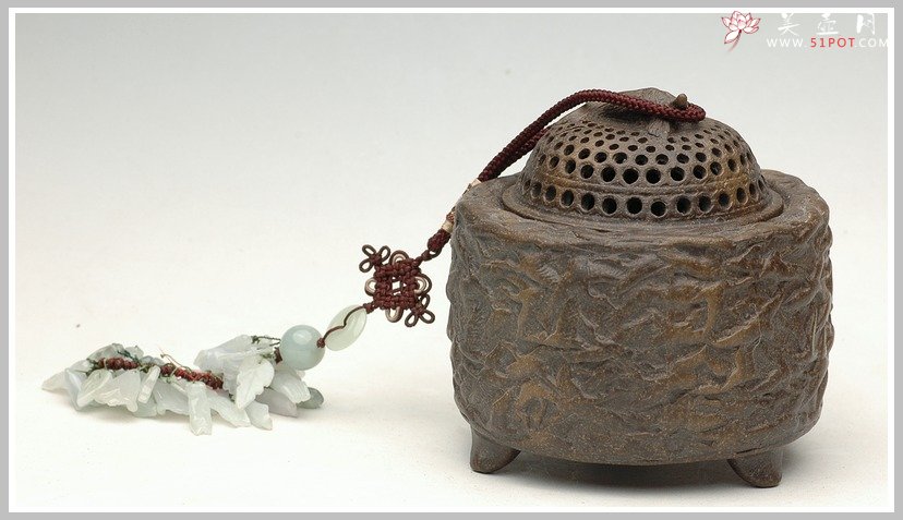 紫砂壶图片：千鸟人参香炉 - 美壶网