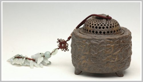 美壶定制紫砂壶 千鸟人参香炉 古铜泥