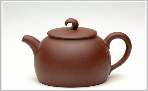 曲峰紫砂壶  全手力作浪花 原矿紫泥