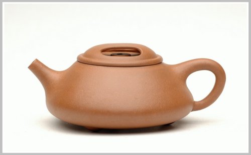 蔡一强紫砂壶 全手牛盖石瓢 老段泥