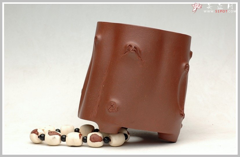 紫砂壶图片：全手梅桩花盆 - 美壶网