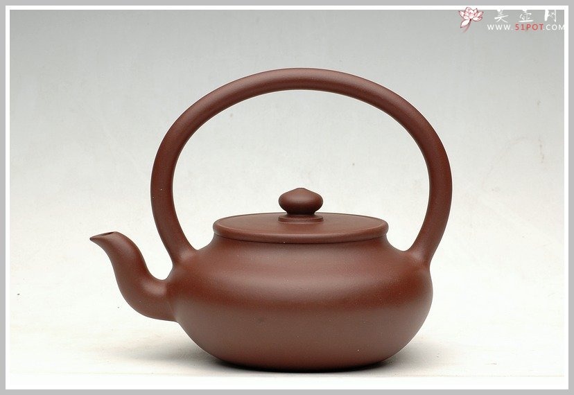 紫砂壶图片：全手旭茂提梁 - 美壶网