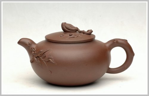 徐建芳紫砂壶 薄胎精品花货-佛手 原矿紫泥