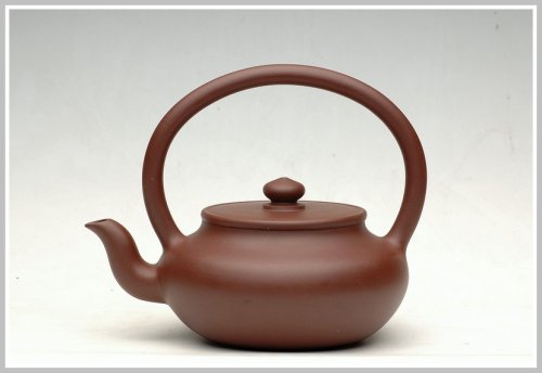 曲峰紫砂壶 全手旭茂提梁 原矿底槽清