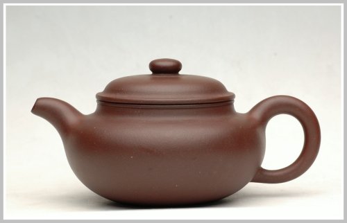 徐建芳紫砂壶 全手一捺底刹瓦成型之仿古 原矿紫泥