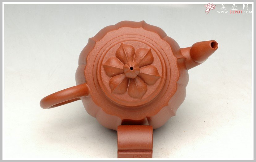 紫砂壶图片：朱泥菱花 - 美壶网