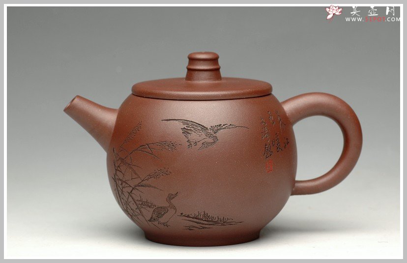 紫砂壶图片：春江水暖鸭先知      巨轮珠 - 美壶网