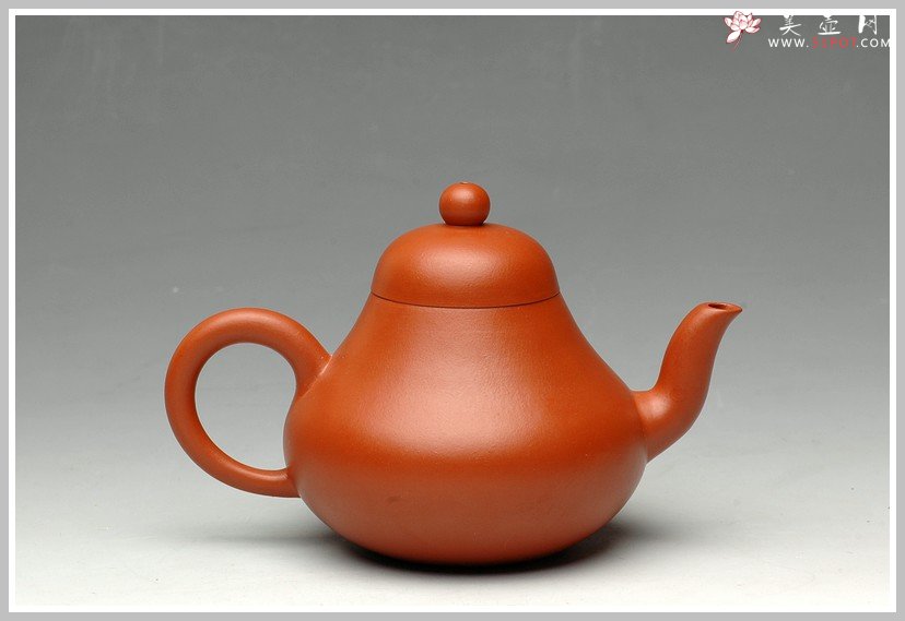 紫砂壶图片：朱泥小思亭 - 美壶网