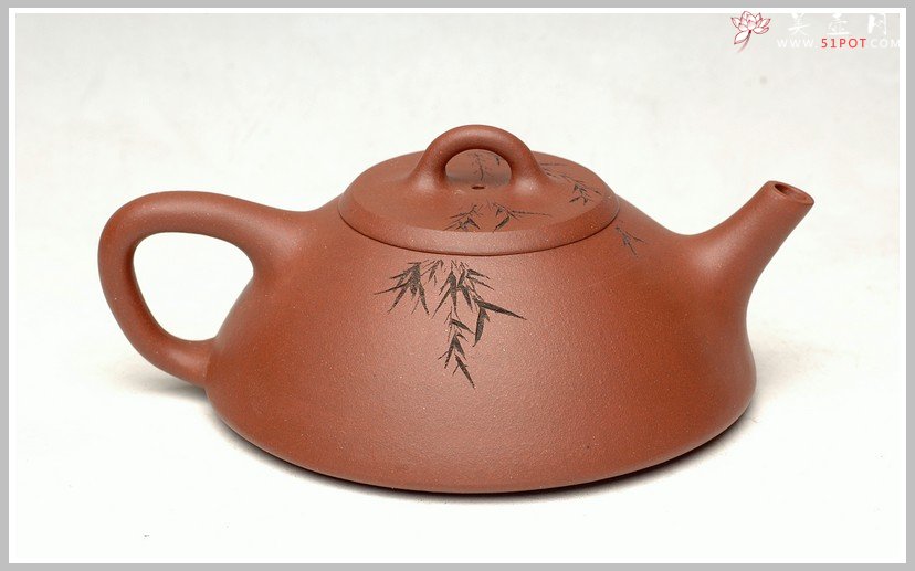 紫砂壶图片：瓢刻竹 - 美壶网