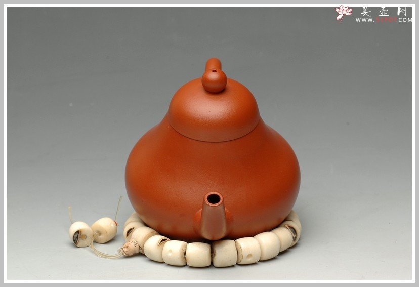 紫砂壶图片：朱泥小思亭 - 美壶网