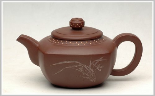 王余平紫砂壶 小浑方 原矿紫泥