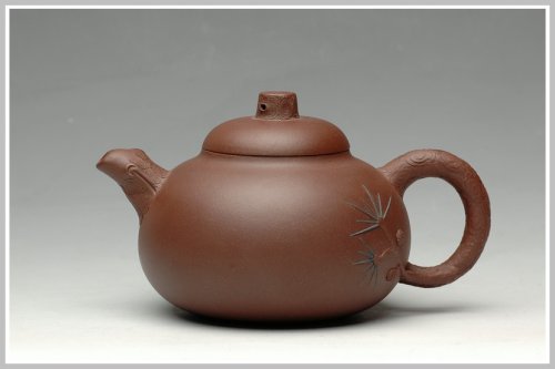 曲峰紫砂壶 年轮 原矿紫泥