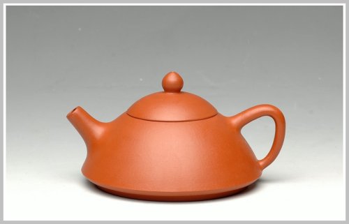 徐建芳紫砂壶 全手朱泥小笠翁 原矿朱泥