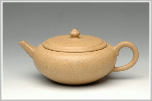 徐建芳紫砂壶 扁玉 芝麻段