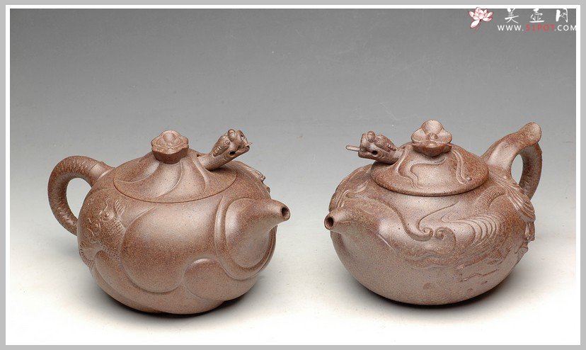 紫砂壶图片：窑变之美 鱼化龙 - 美壶网