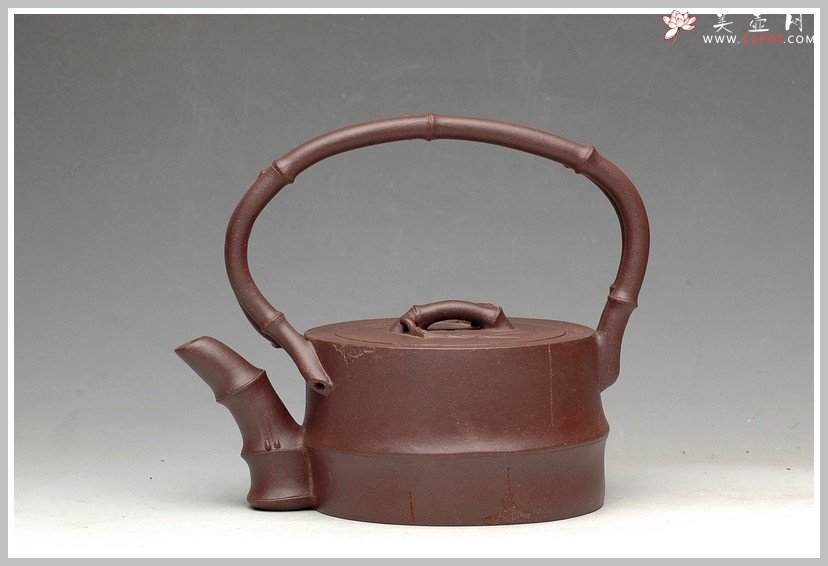 紫砂壶图片：单志萍老师新品 全手竹韵提梁 - 美壶网
