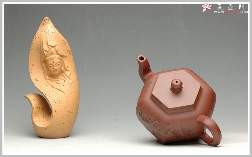 紫砂壶图片：李彦雄老师刻绘 全手精品逸公六方 - 美壶网