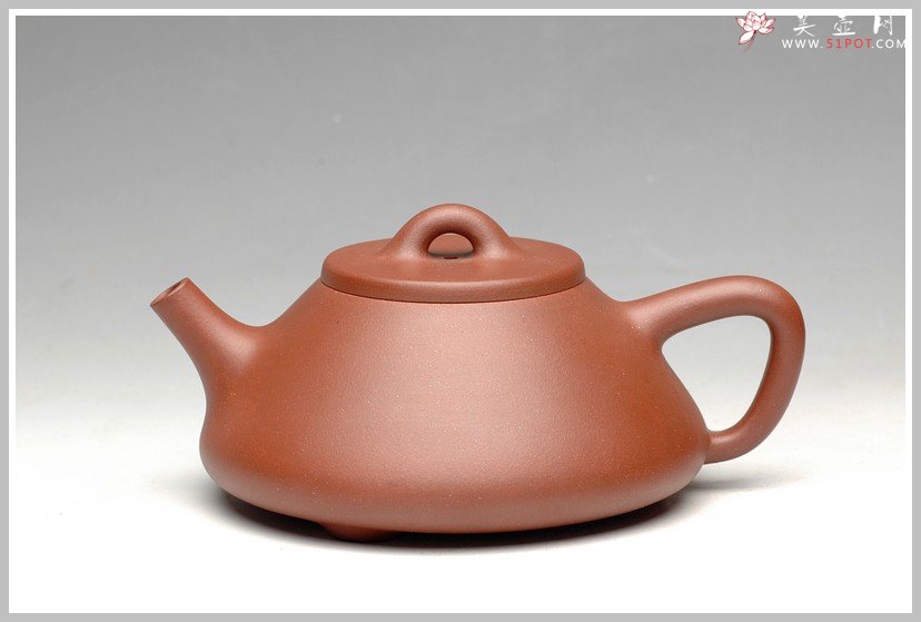 紫砂壶图片：传统耐品之全手石瓢 - 美壶网