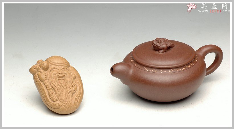 紫砂壶图片：极品老紫泥 道洪风格之金蟾 进宝 - 美壶网