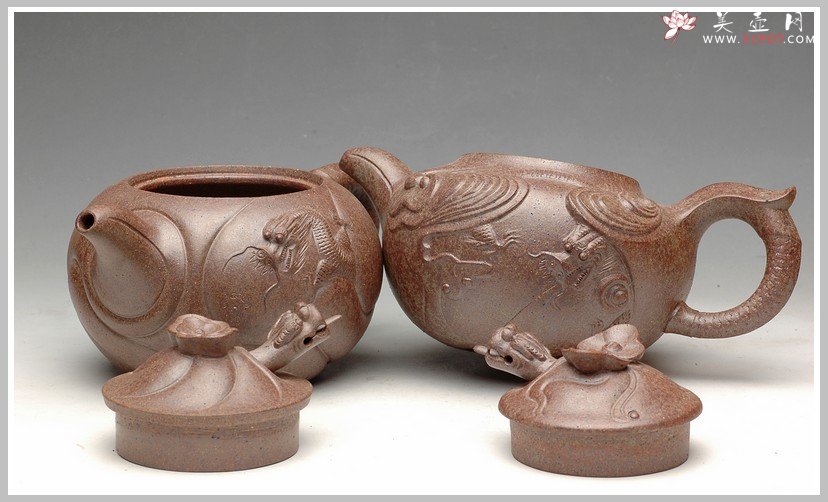 紫砂壶图片：窑变之美 鱼化龙 - 美壶网