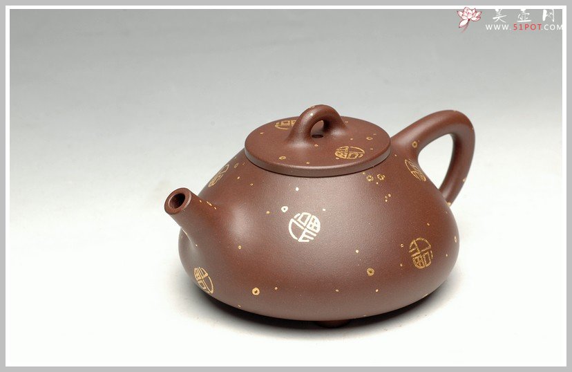 紫砂壶图片：金福 小子冶石瓢 - 美壶网