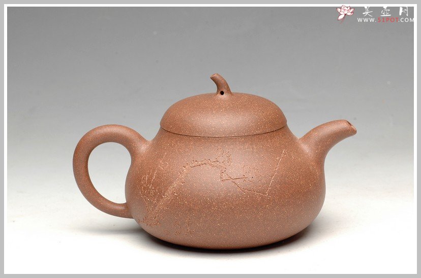 紫砂壶图片：经典之作 风雅俊秀 全手茄段 - 美壶网