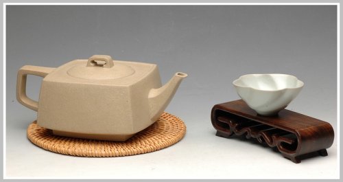 许学军紫砂壶 优质本绿 全手精品砂四方 本山绿泥