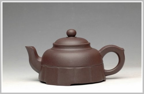 王余平紫砂壶 小裙花 原矿紫茄泥