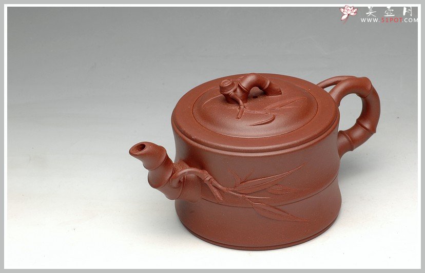紫砂壶图片：花货实用佳品 竹段 - 美壶网