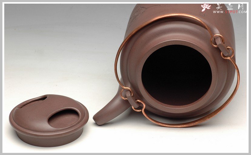 紫砂壶图片：一厂老拼紫 洋桶 - 美壶网